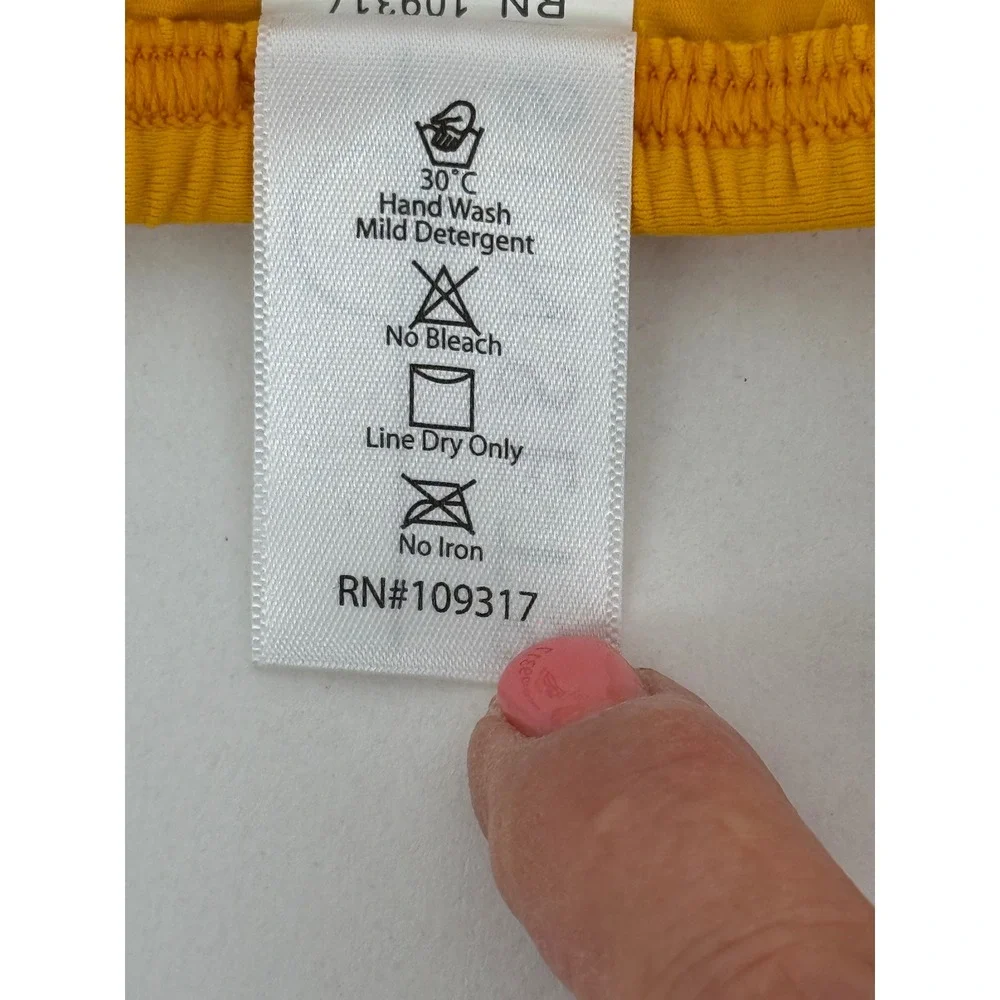 Sunsets Womens Plus Sz 22 Mustard Yellow Swim Skirt Built-in Brief